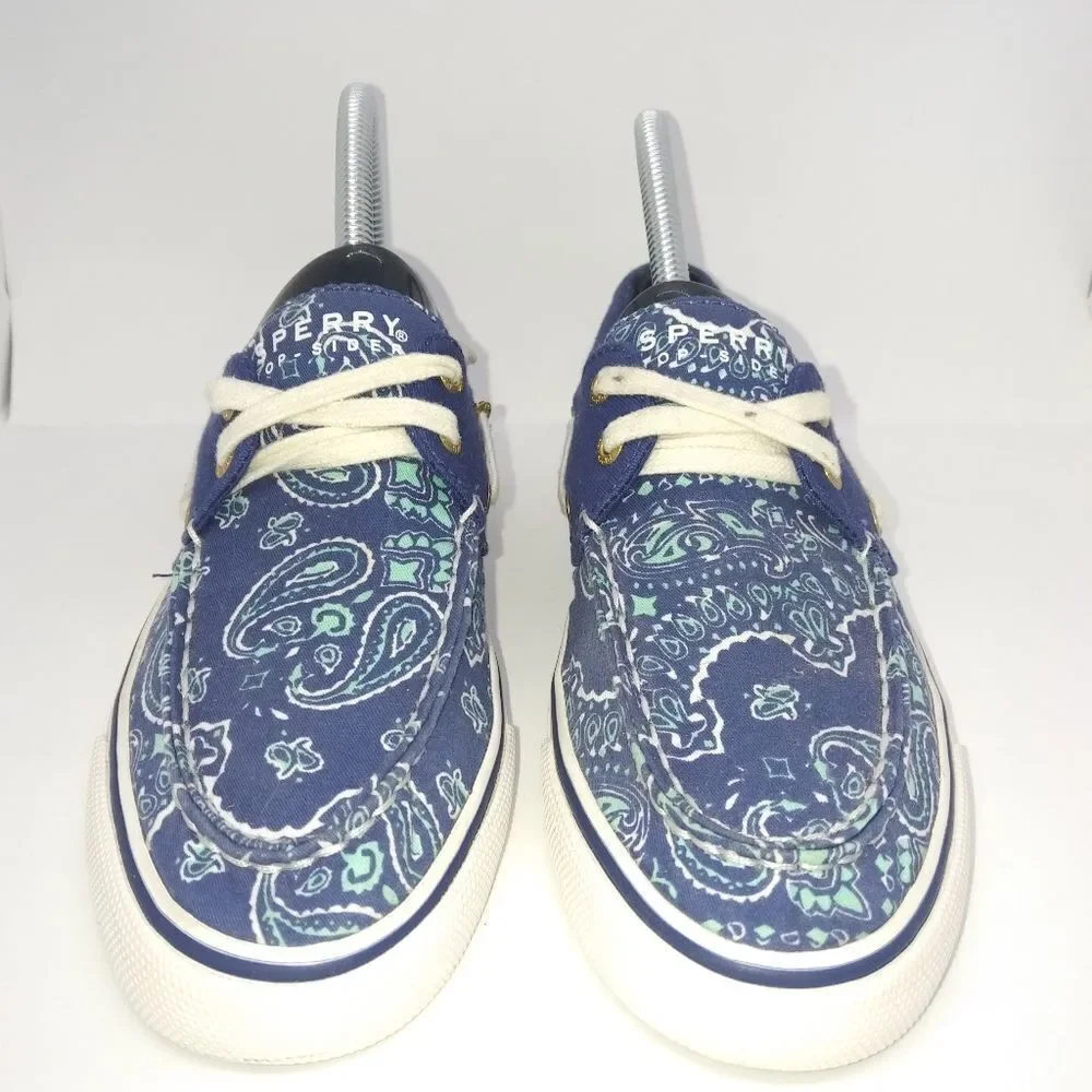 Sperry Top Sider Men's Boat Shoes Size 7 M Blue, Green, White‎